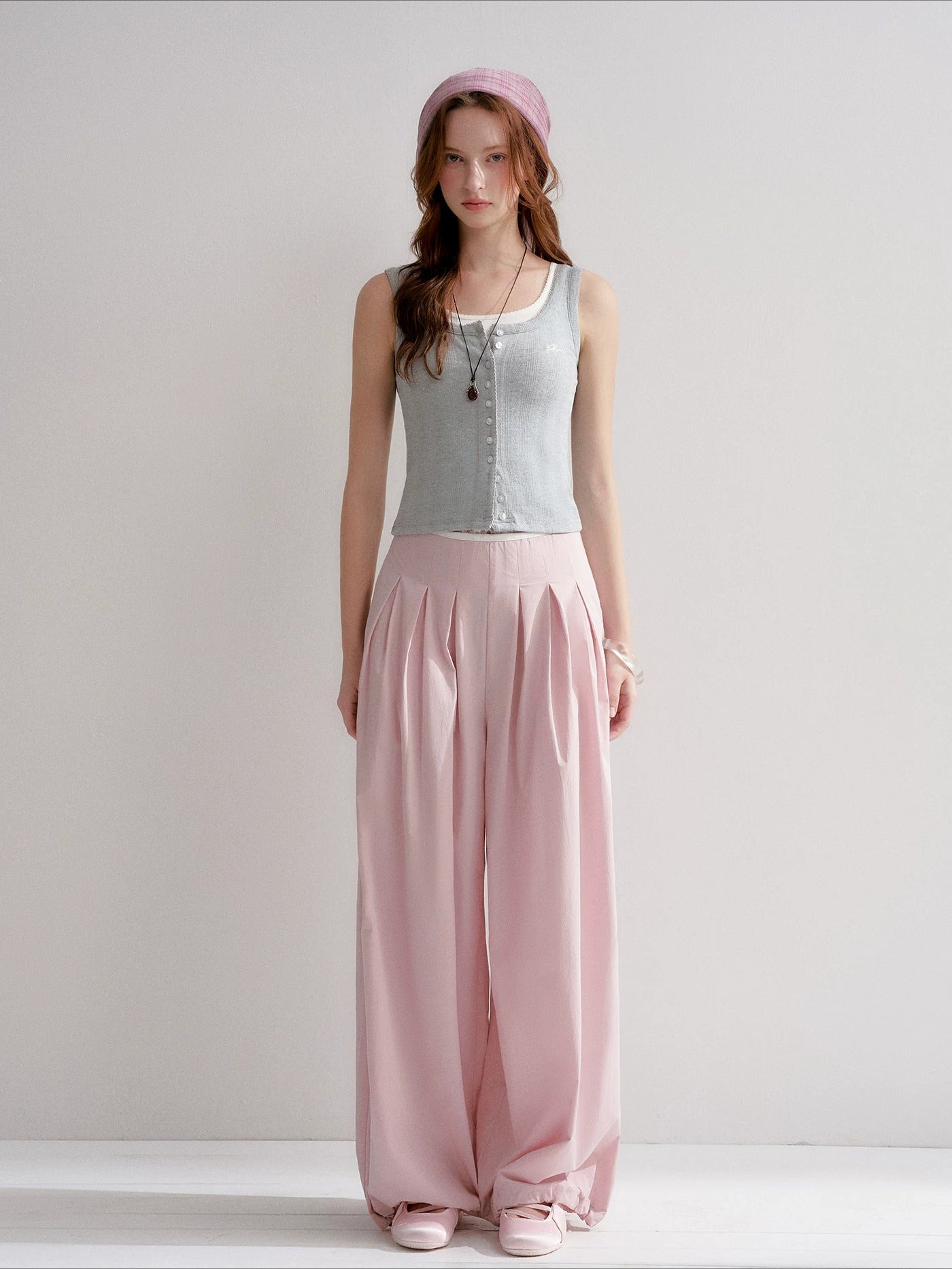 Pleated Balloon Pants