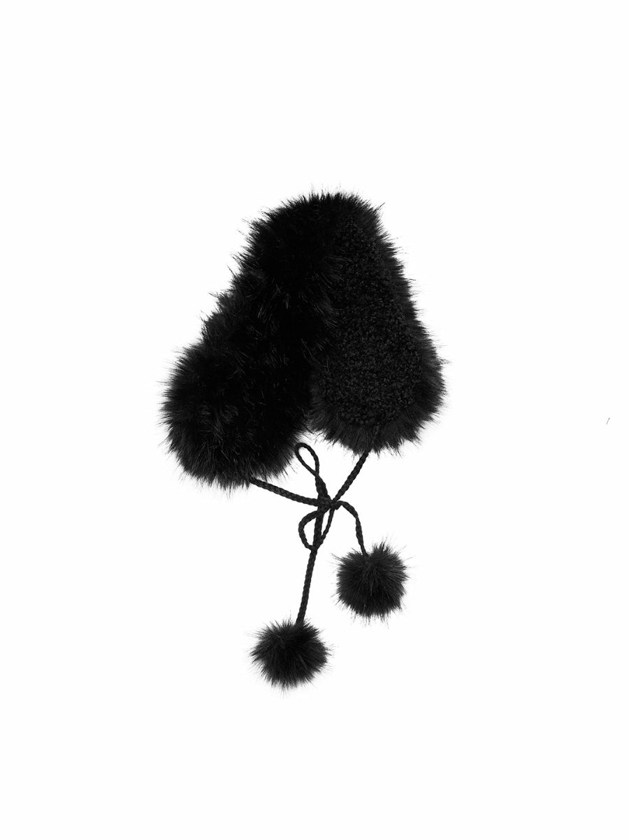 Reversible Eco-friendly Fleece Pom-pom Ear Muffs