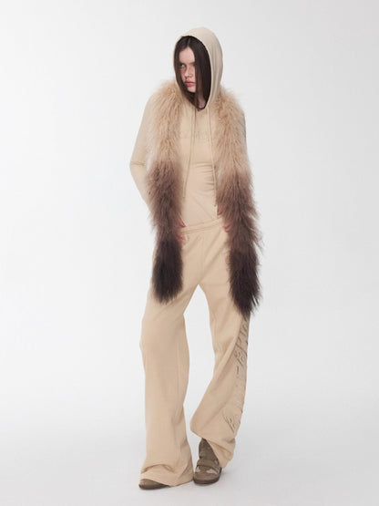 Letter Embroidery Hooded Bodysuit