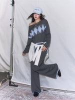 Off Shoulder Knit Two Piece Set