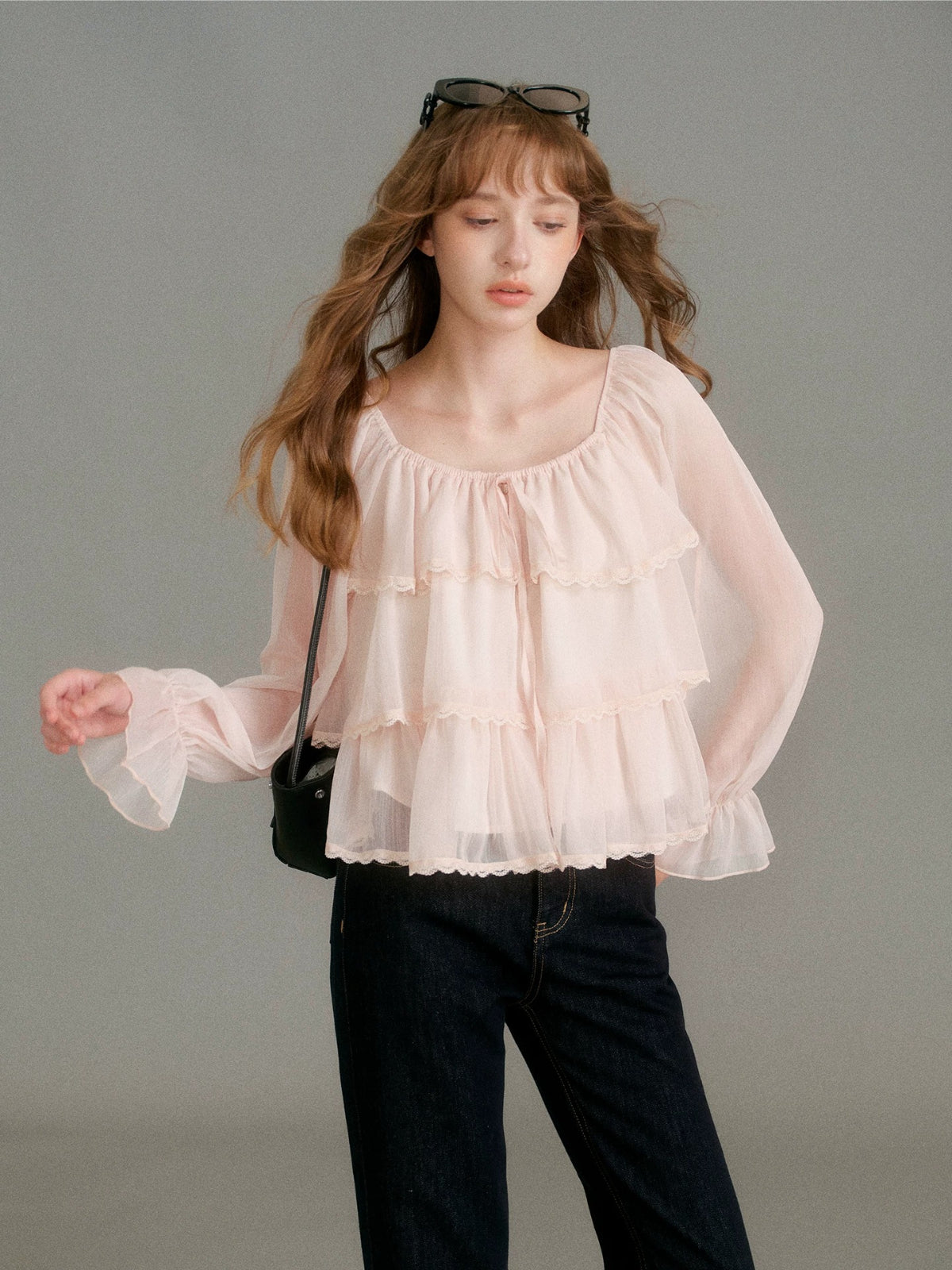 Chiffon Ruffle Blouse