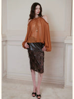 Puff Sleeve Chiffon Blouse