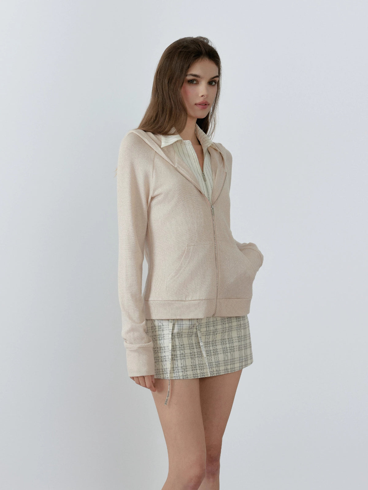 Pink Stripe Layered Jacket