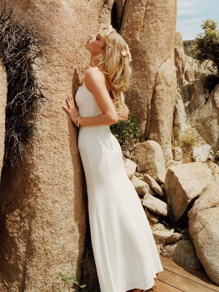 Metal Strap Fishtail Dress