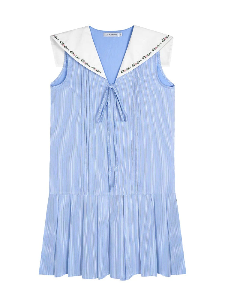 Sailor Collar Pleated Dress