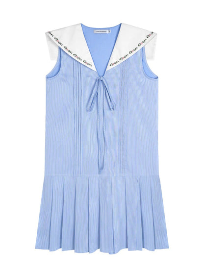 Sailor Collar Pleated Dress