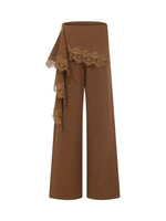 Lace Wide Leg Suit Pants