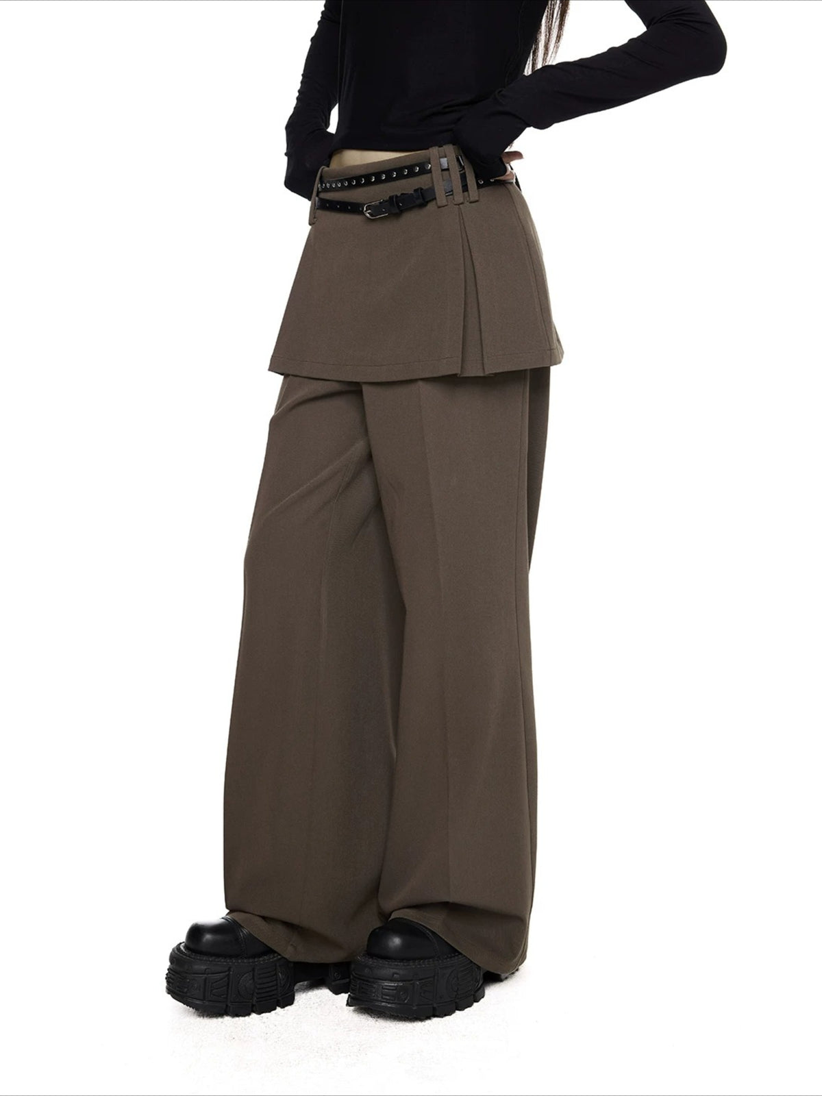 Layered Straight Pants