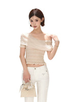 Lace Off-Shoulder Knit Top