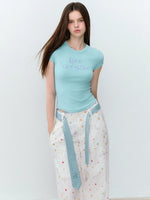Printed Wide-Leg Pants