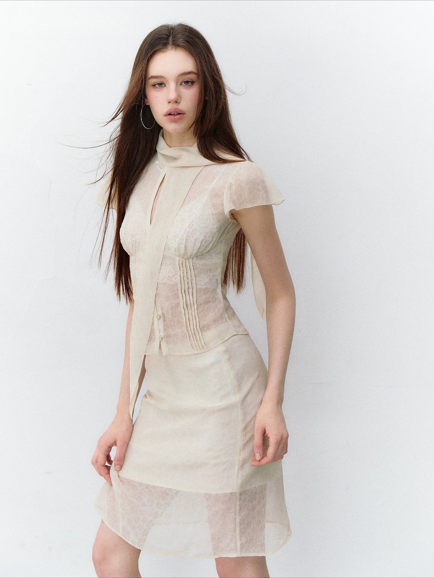 Blurred Romance Chiffon Set