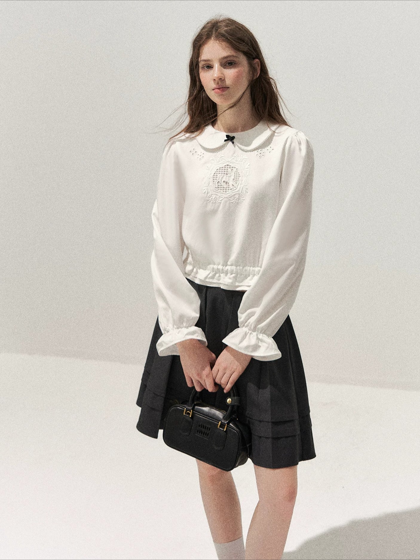Peter Pan Collar Deer Reversible Shirt