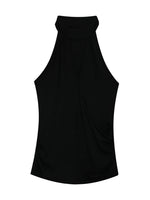 Black Cutout Halter Top