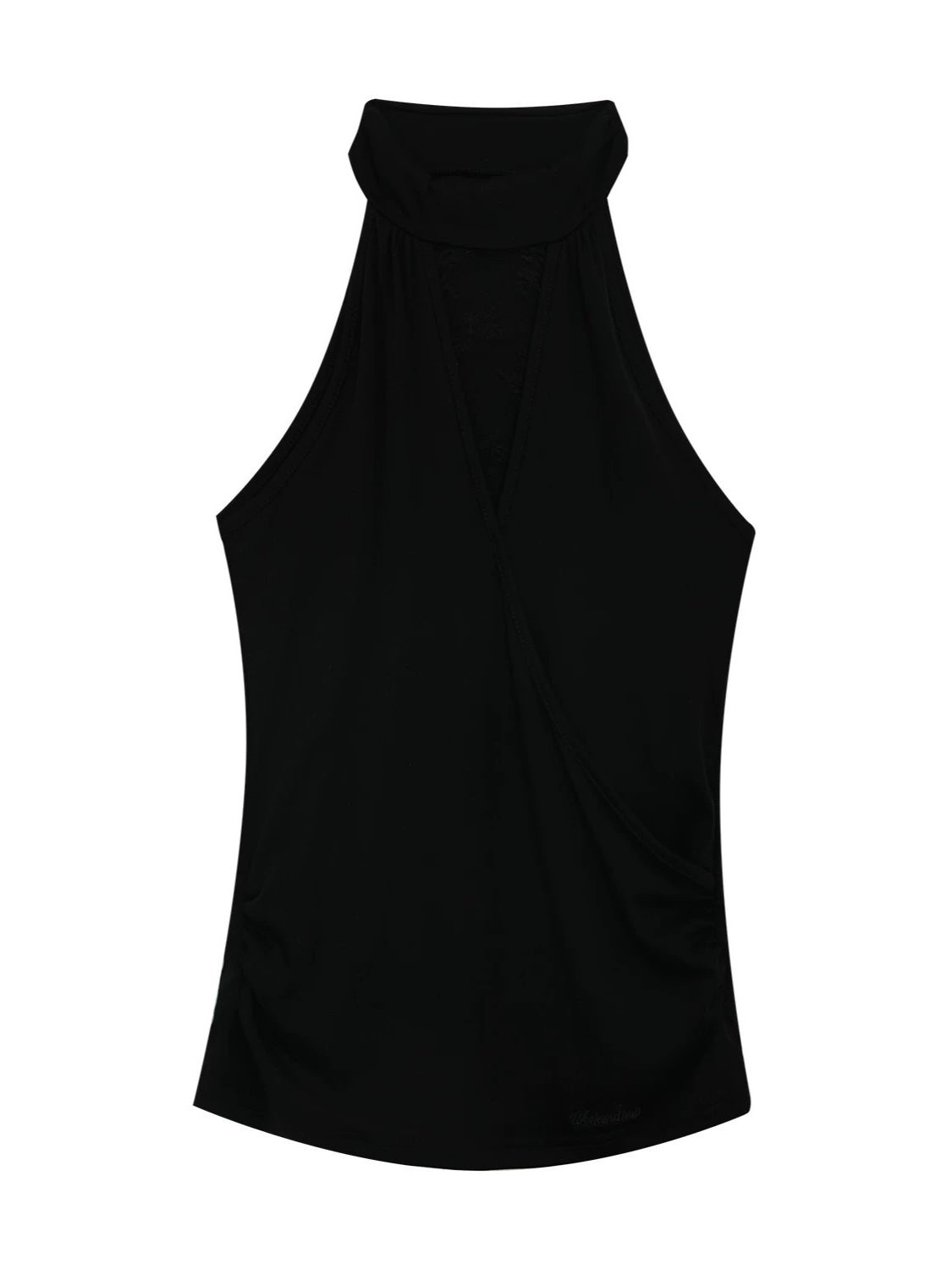 Black Cutout Halter Top