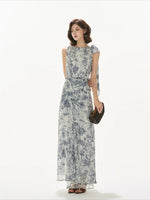 Forest Print Chiffon Dress