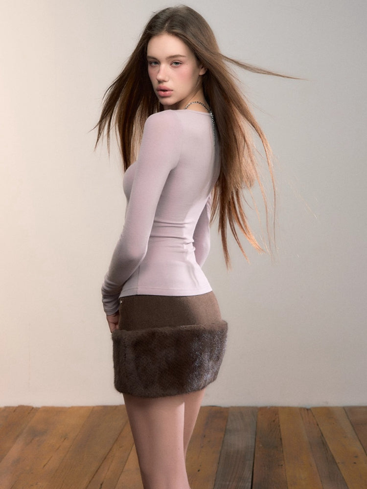 Modal Lace V-Neck Top