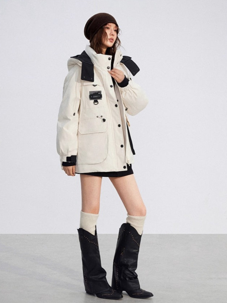 Windproof Hooded Down Jacket