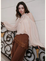 Lace Wide Leg Suit Pants