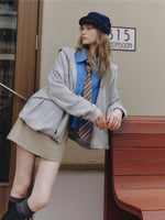 Minimal Belted A-Line Skirt