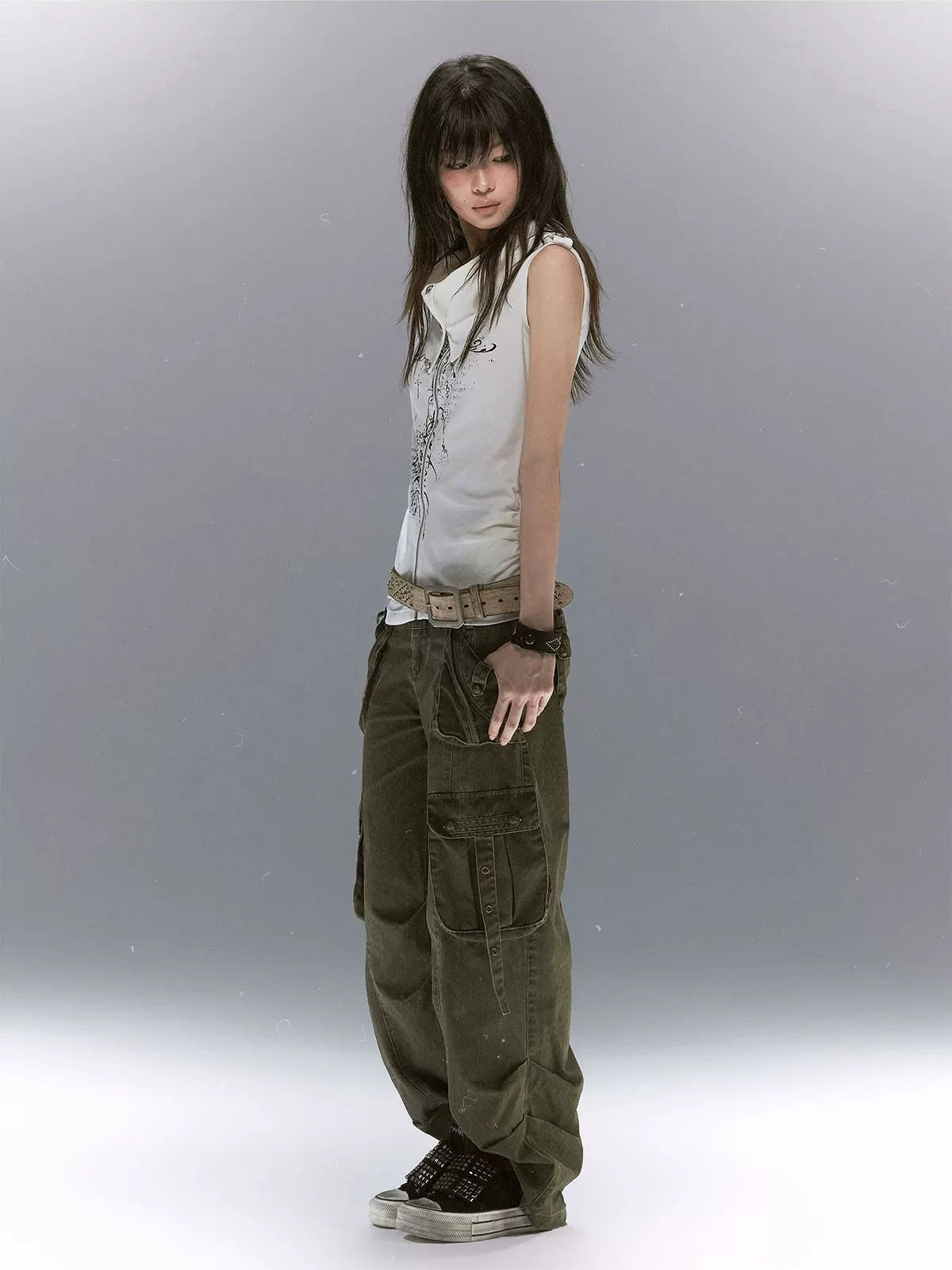 Vintage Military Cargo Straight Pants