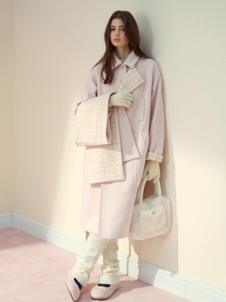 Pink &amp; Brown "Berlin Avenue" Plaid Coat