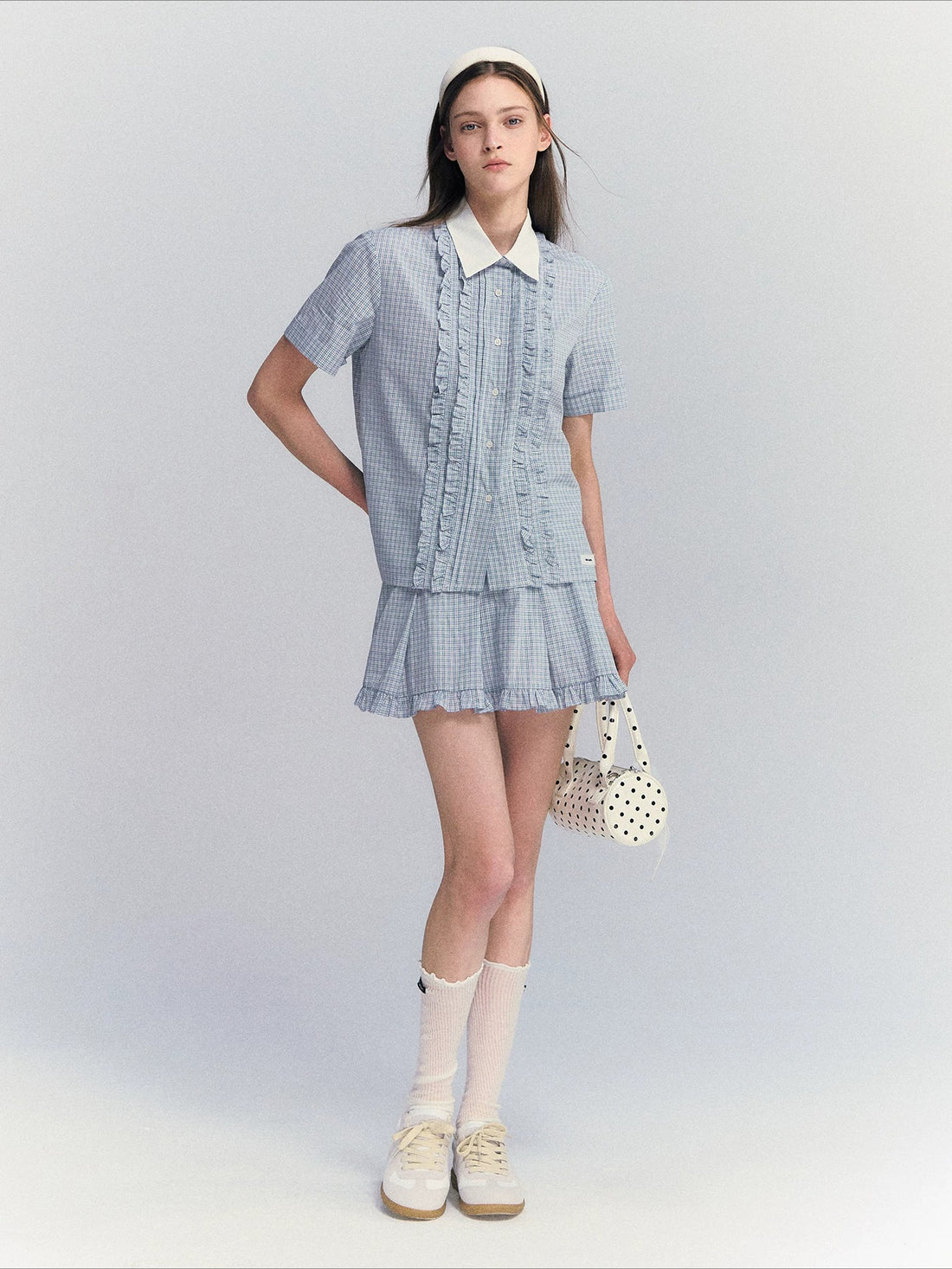 Plaid Shirt Skirt Set