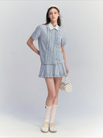 Plaid Shirt Skirt Set