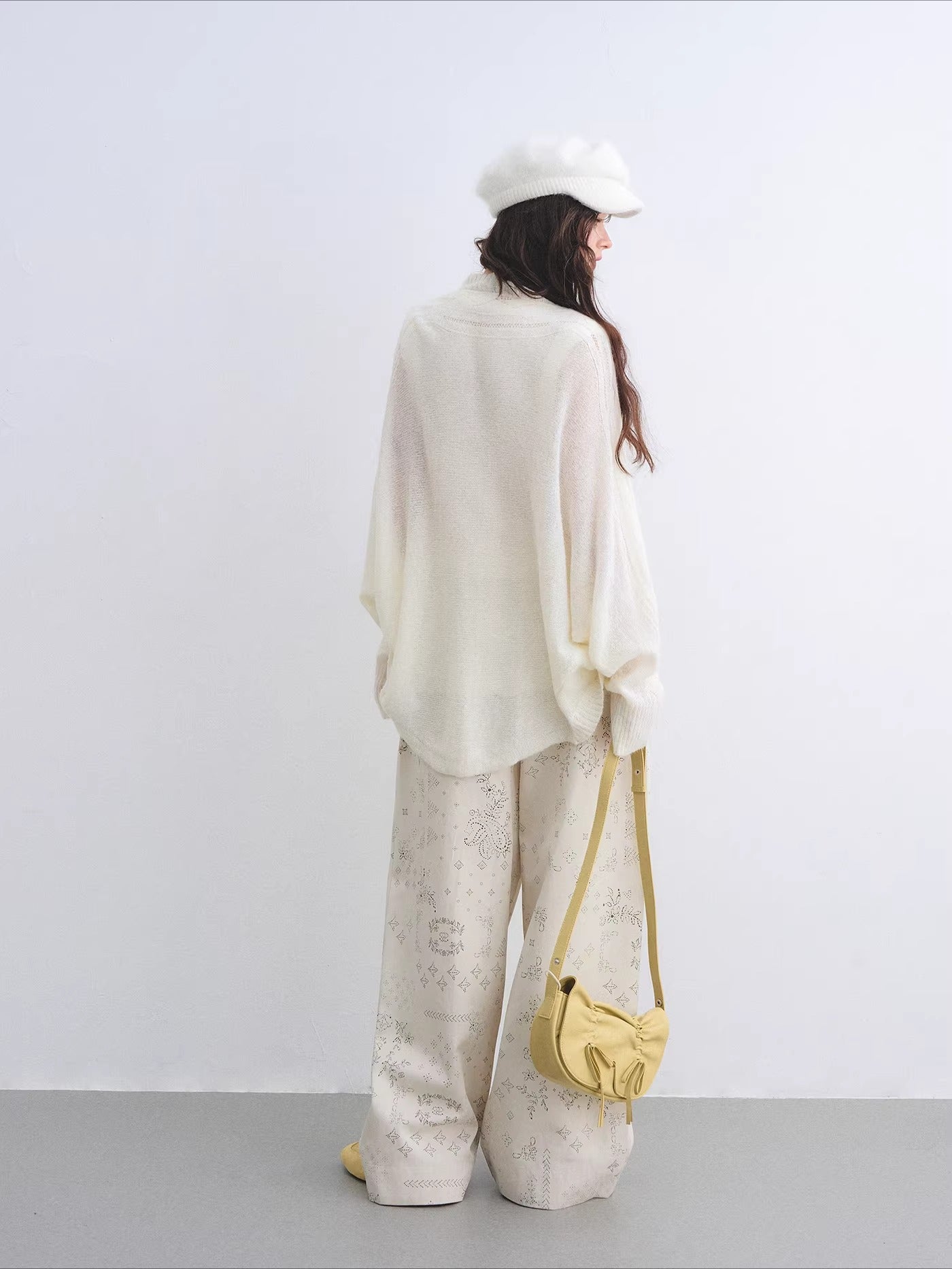 Mohair Knit Cardigan Vest Set