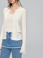 Lace Knit Cardigan Set