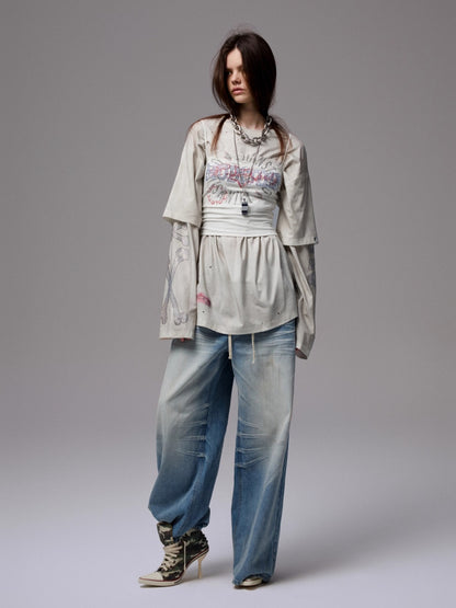 Vintage Rhinestone Washed T-shirt