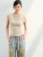 Asymmetric Lace Top