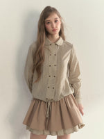 Vintage Doll Collar Double-Breasted Shirt