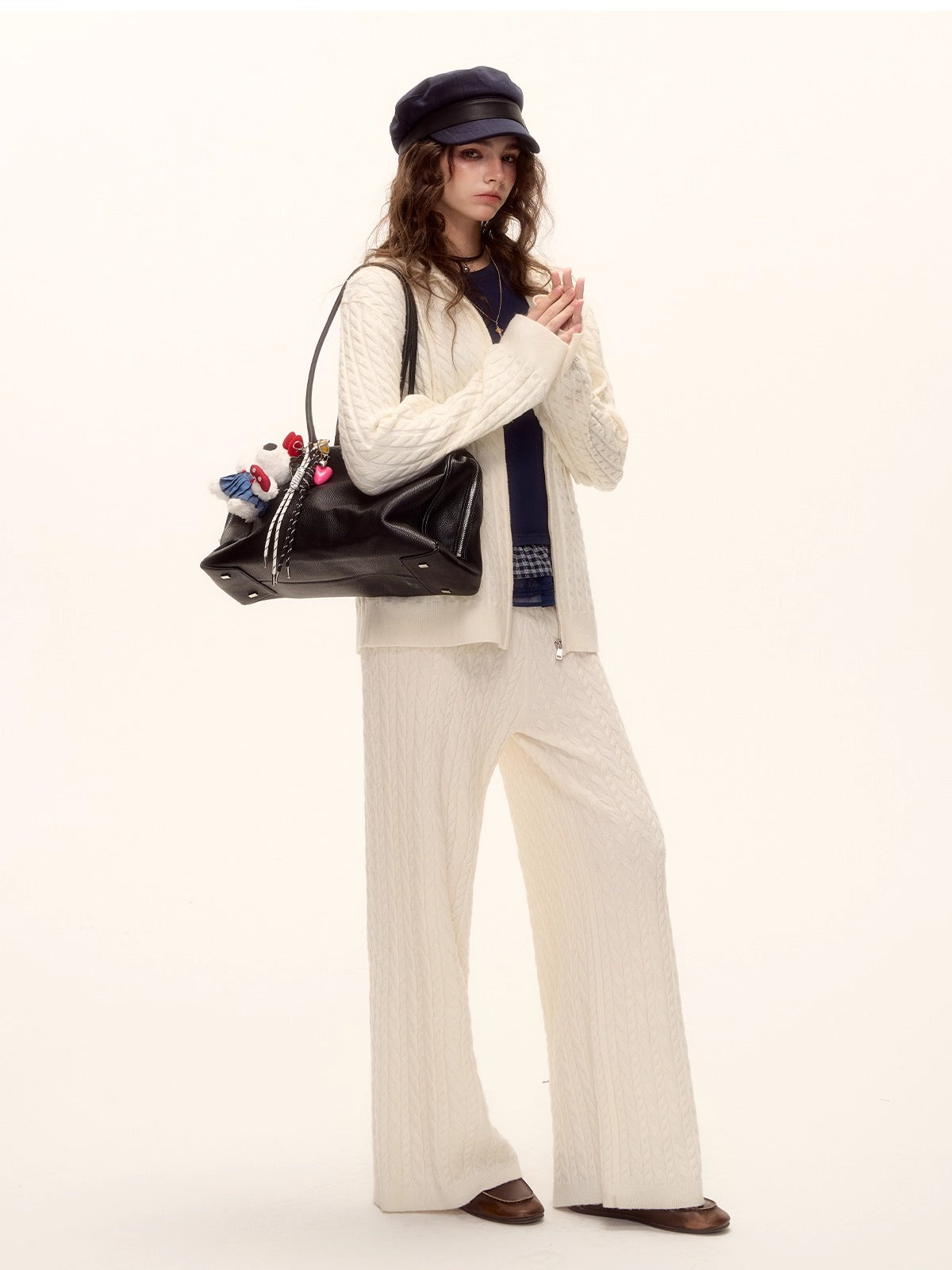 Cable Zip Hoodie Pants Set