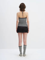 Fake Two-Piece Star Stripe Halter Top