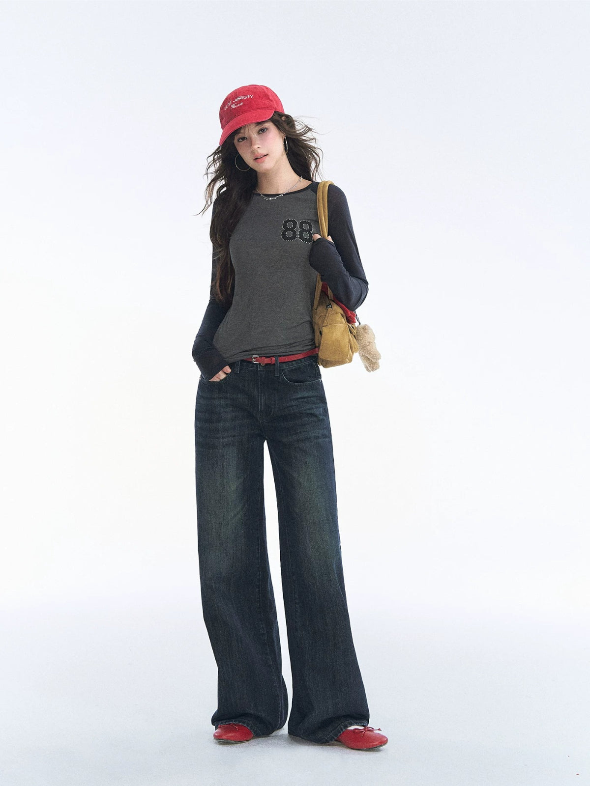 Rhinestone Raglan Top
