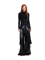 Asymmetric Hook Trim Knit Top