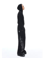 Embroidered Wide Leg Sweatpants