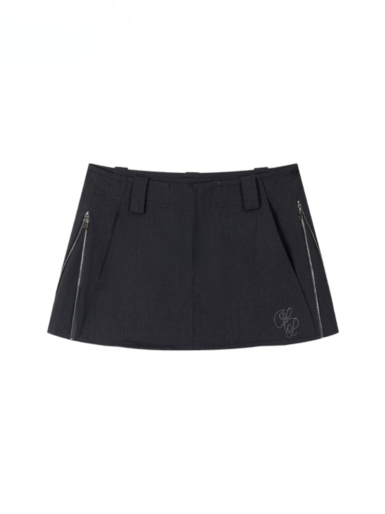 Casual Pencil Skirt with Double - Side Zippers