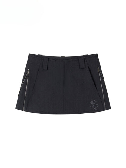 Casual Pencil Skirt with Double - Side Zippers