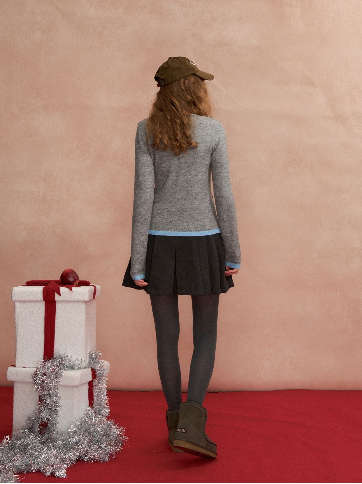 Contrast Layered Vest Sweater