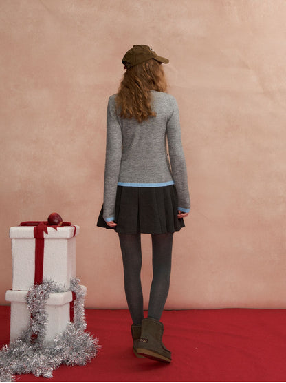 Contrast Layered Vest Sweater