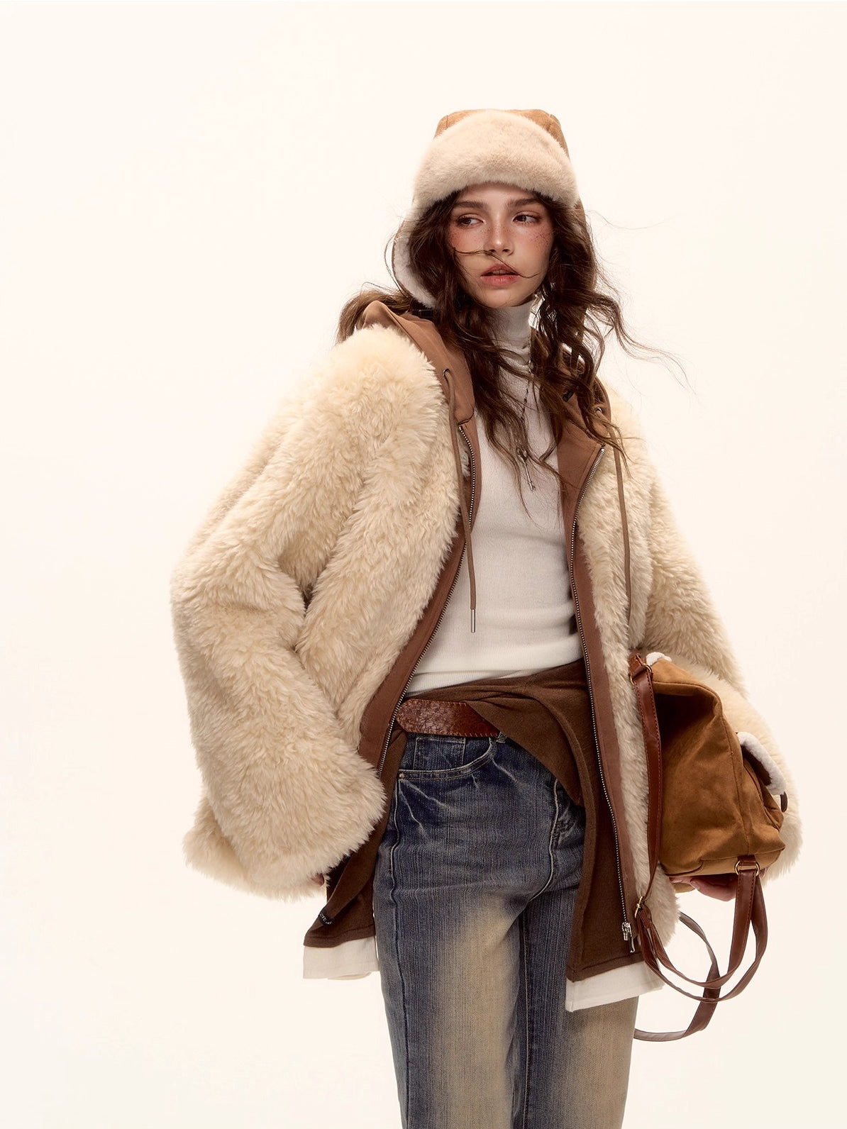 Wool-Blend Turtleneck Knit Top