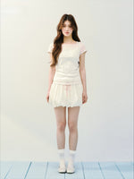 Lace Layered Knit Tee