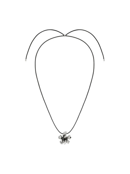 Metal Floral Rope Choker