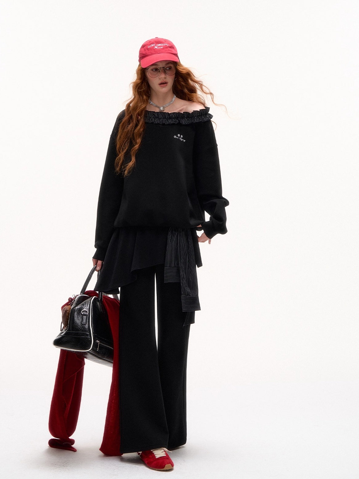 Striped Slouchy Hoodie Set