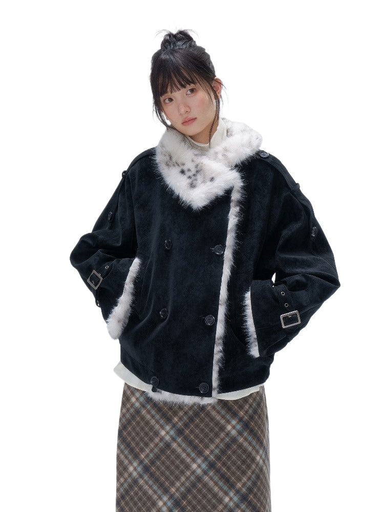 Eco Fur Leopard PU Padded Parka