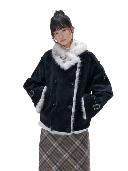 Eco Fur Leopard PU Padded Parka