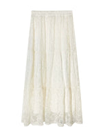 Lace Tiered Maxi Skirt
