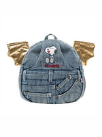 Winged Denim Backpack
