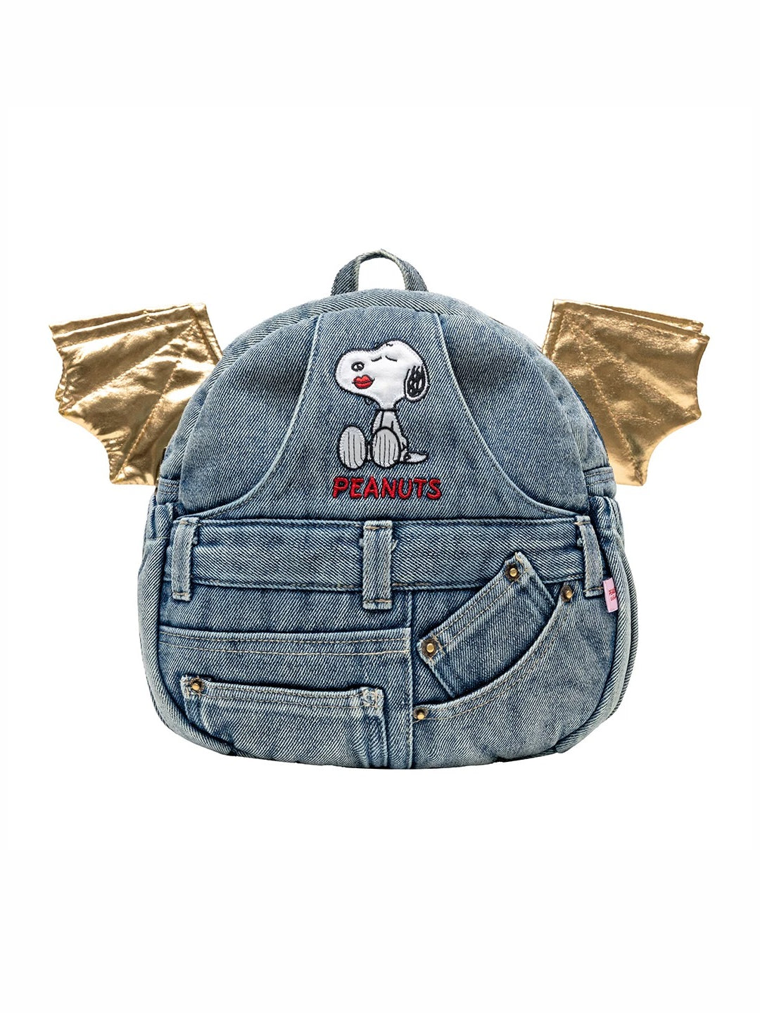 Winged Denim Backpack